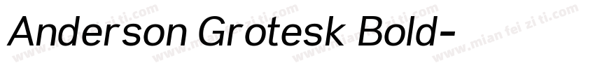 Anderson Grotesk Bold字体转换